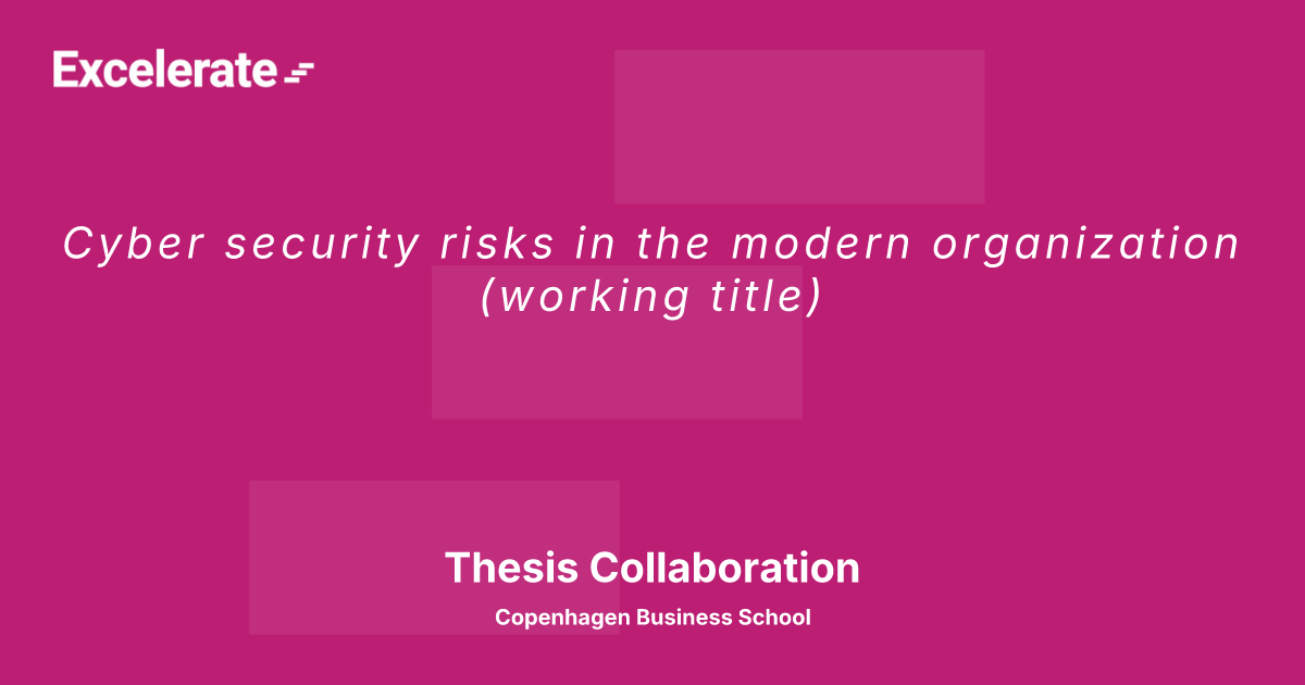 Cyber security risks in the modern organization (working tit...